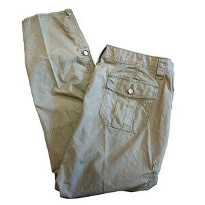 Eddie Bauer Ripstop Cargo Pants Khaki Tan Size 18 Cotton Outdoor Hiking Utility